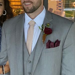 Birdy Grey skinny tie - taupe